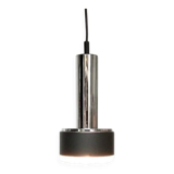 Suspended glass and chrome chandelier model P105 from the 1960s in German Space Age style by Staff, set of 2.