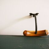 Metal and wood school hook