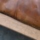 Daybed en cuir vintage et chêne 1950
