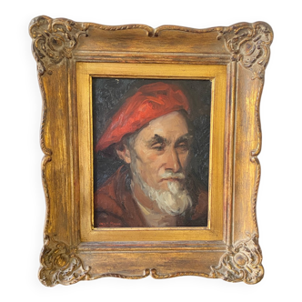 Portrait de Viel homme signé
