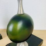 Paire de lampes Philippe Barbier années 70, vert