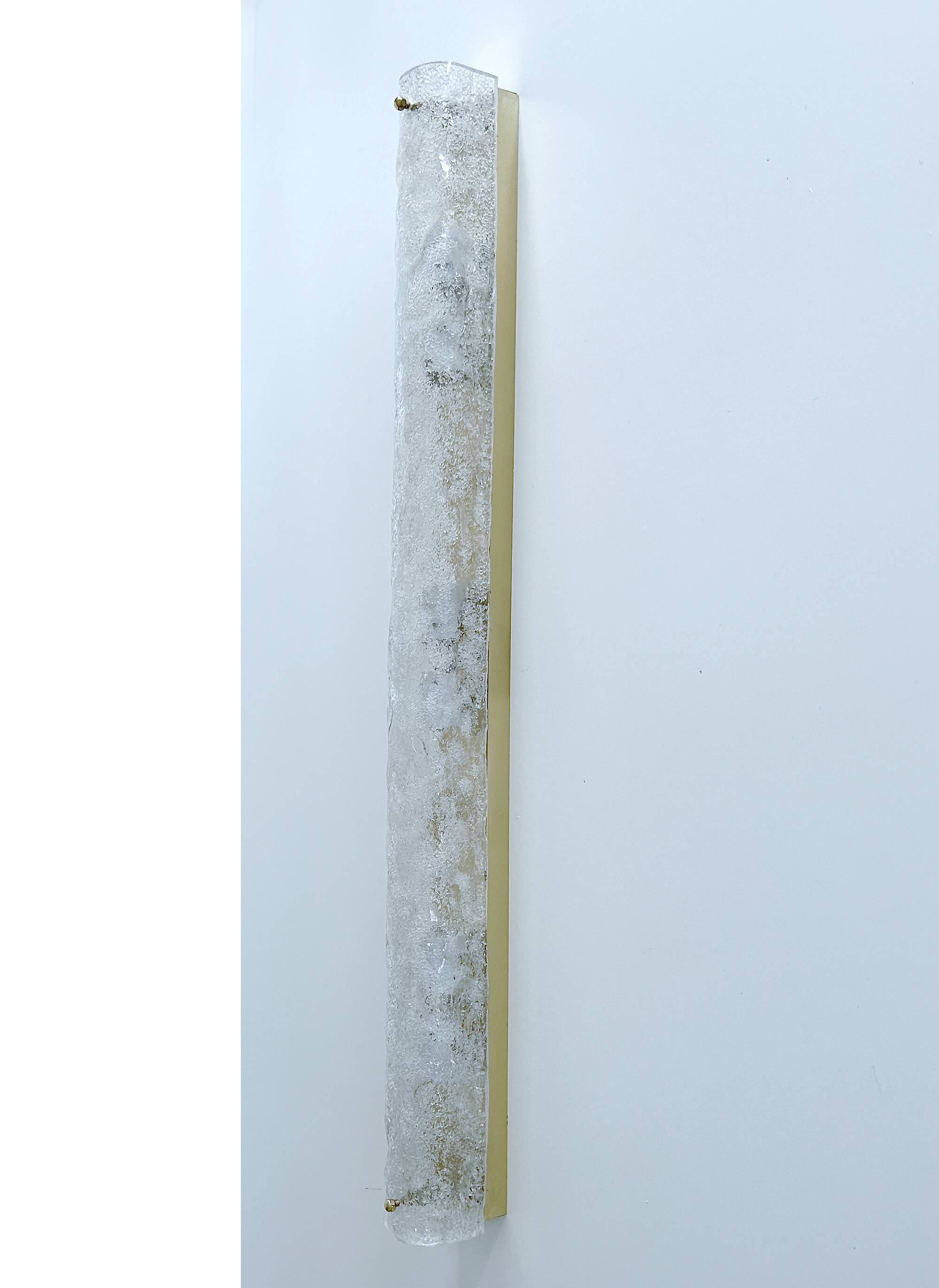 Large Vintage Murano Glass Brass Wall Lamp