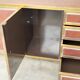 Sideboard shelf design 70 Michel Pignères amboyna burl chrome brass