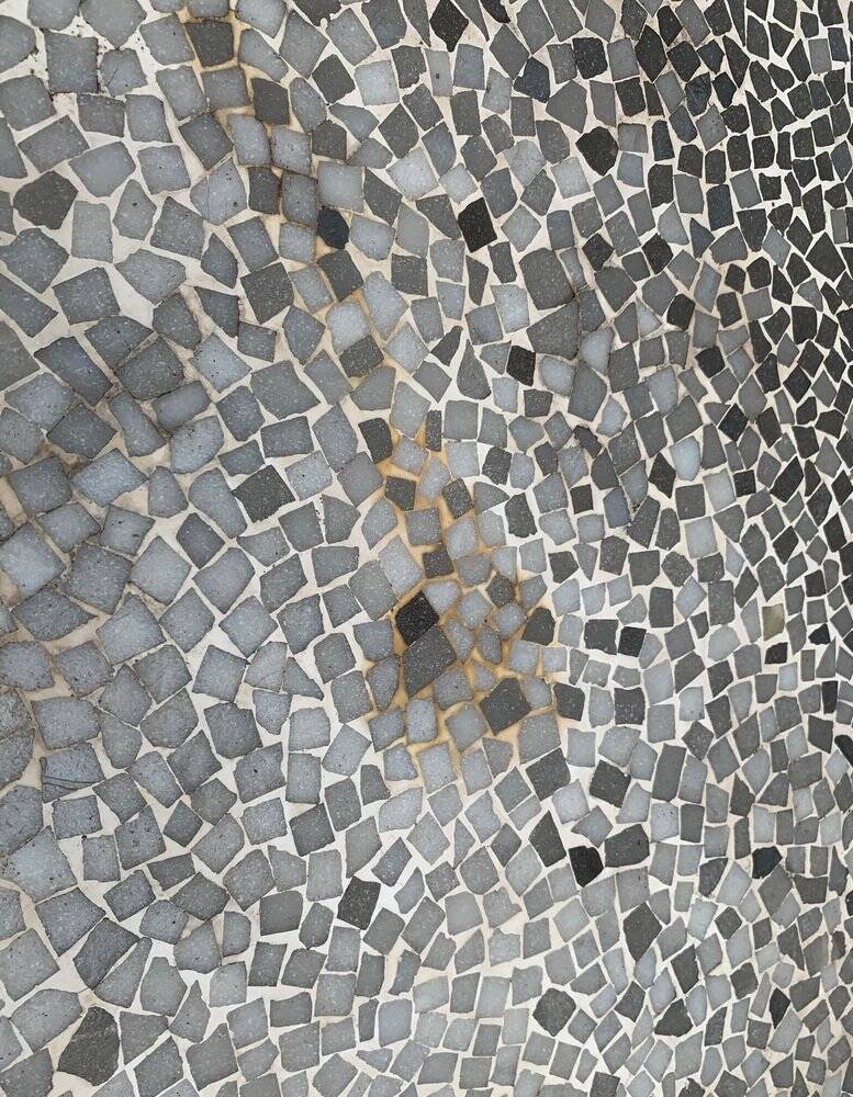 Table basse mosaïque allemande du milieu du siècle par Berthold Müller Oerlinghausen, années 1960