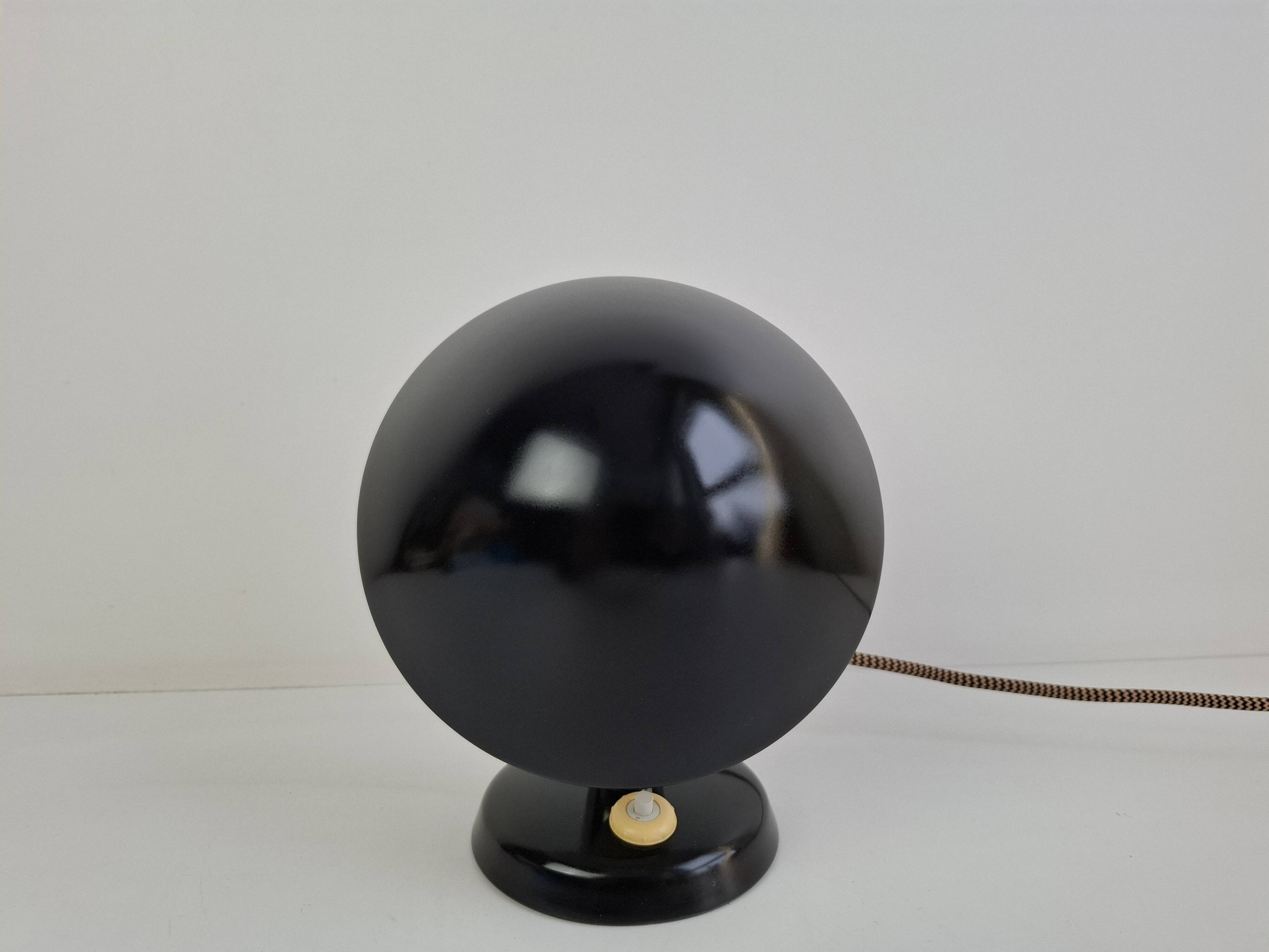 Bauhaus Mushroom Table Lamp with Adjustable Shade, Czechoslovakia, 1930s