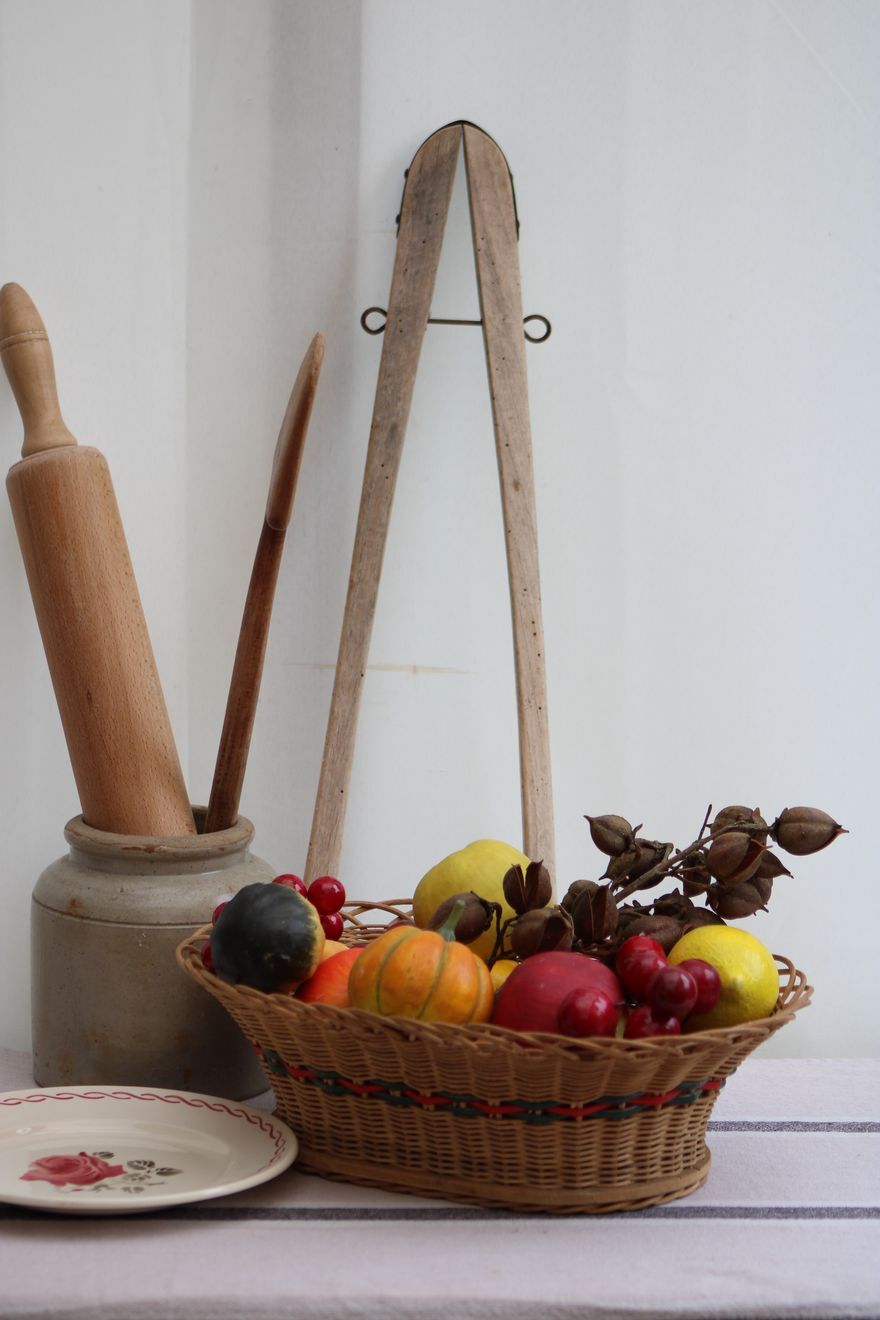 Vintage wicker basket