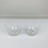 Pair of vintage crystal salt cellars