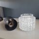 Vintage molded glass globe pendant light