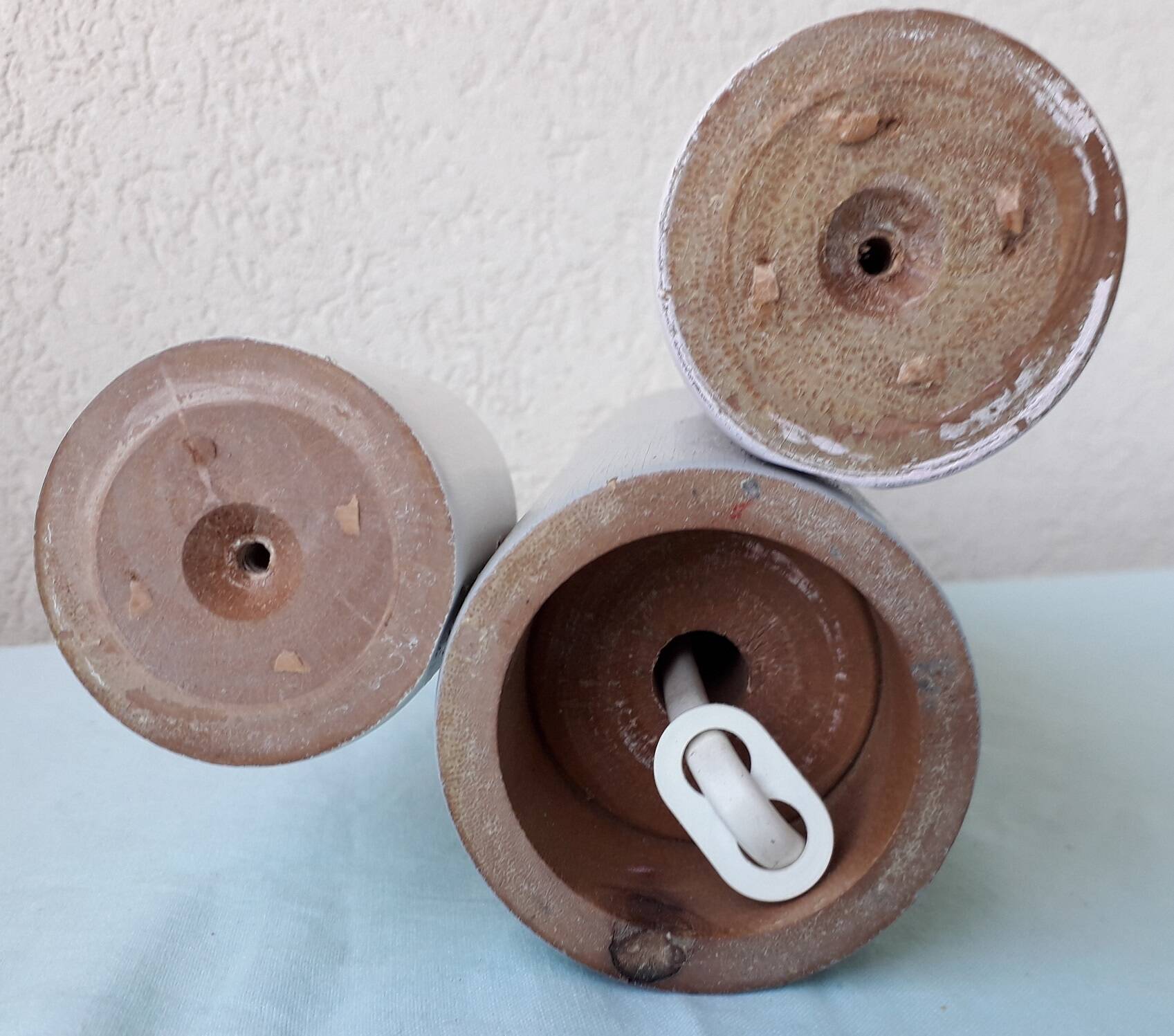 Lampe crayons en bois