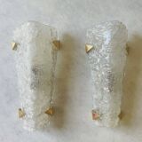 Arlus pair of Murano glass and brass wall lights