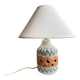 Lampe en céramique italienne, abat-jour en coton