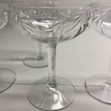 4 verre à Champagne en cristal