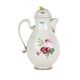 Antique white porcelain coffee pot from Vienna, painted, 18th century.