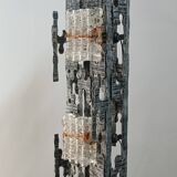 Brutalist sculptural floor lamp by Albano Poli for Poliarte 1970s