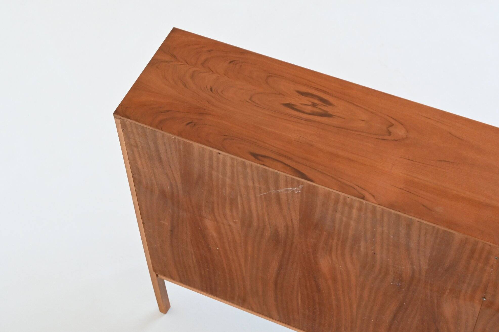 Leo Bub symmetric highboard in walnut XL Bub Wertmobel Germany 1960
