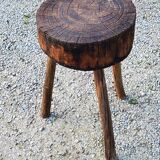 Brutalist tripod billot stool