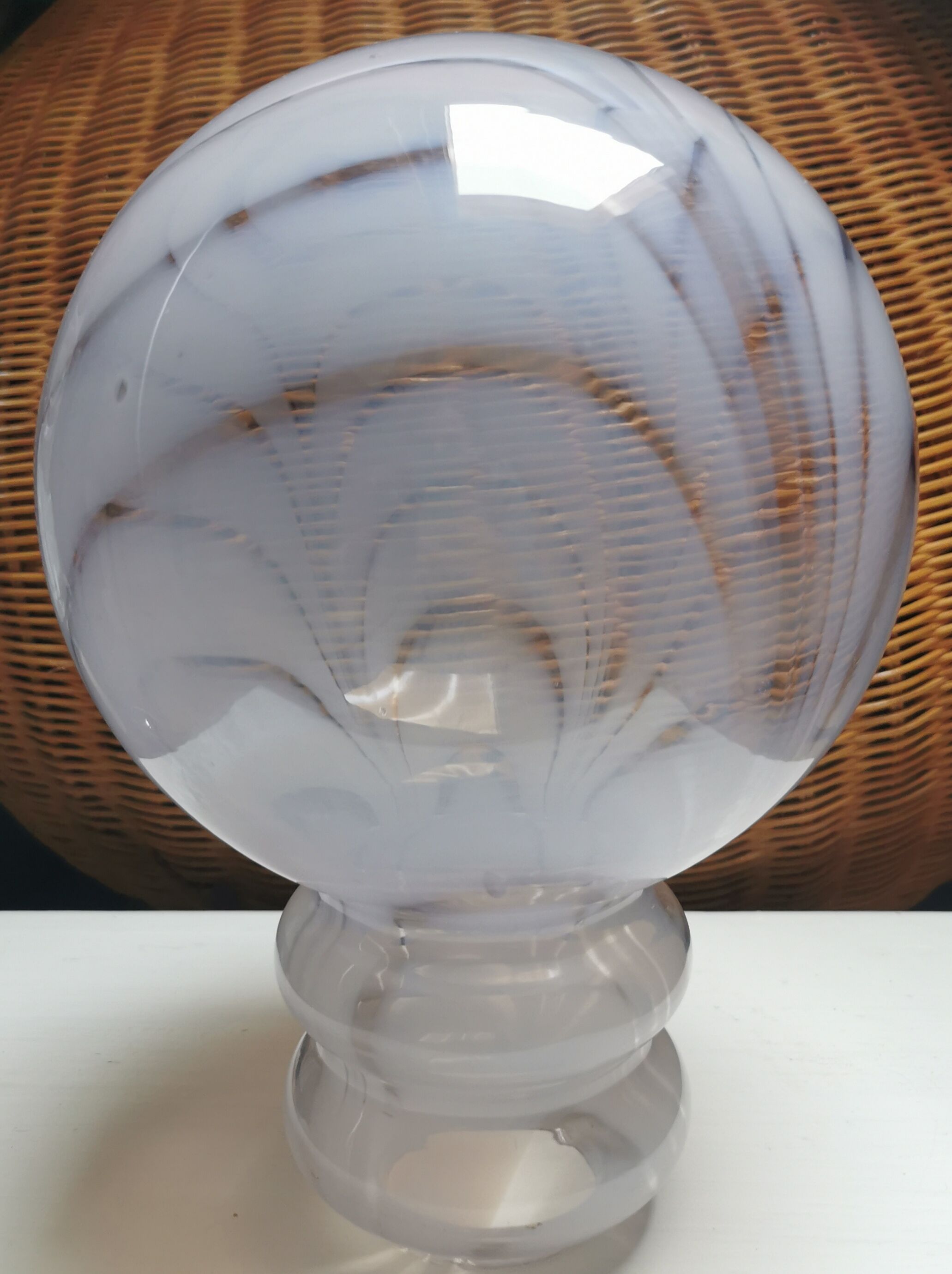 Globe lamp Italy marbled decoration space age