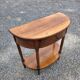 Half-moon console in solid cherry wood