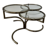 Morex coffee table attributed to Milo Baughman, 1970s, 3 trays.