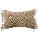 Nude pink braided macramé cushion 30x50 cm