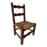 Wood and straw children's chair