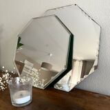 Octagonal beveled mirror 35 x 35 cm