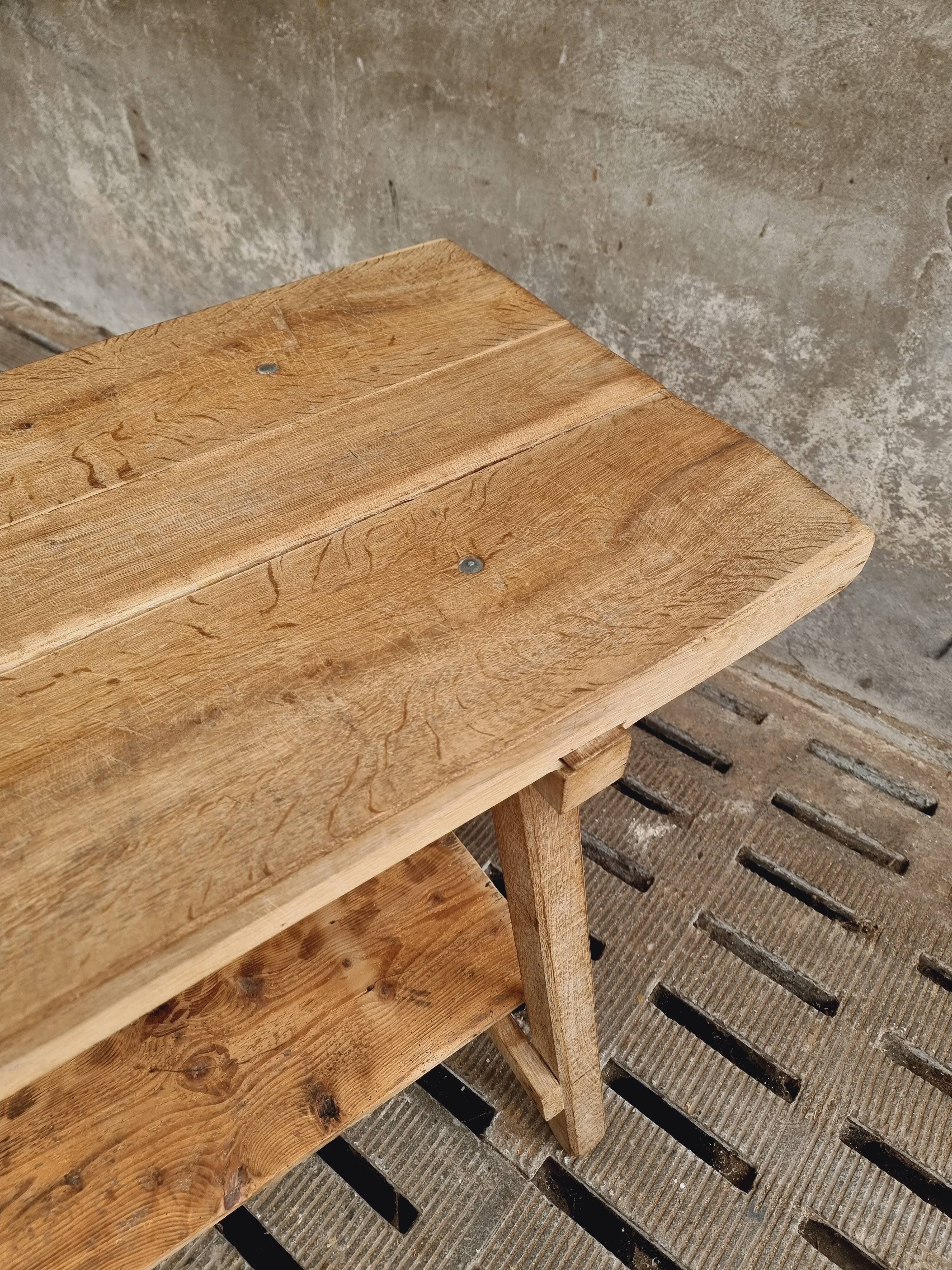Old work table kitchen island bar table oak