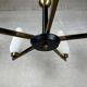 Vintage brass/opaline pendant lamp