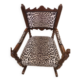 Leopard print rocking chair