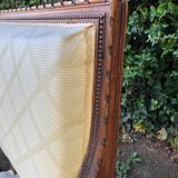 Pair of Louis XVI style armchairs solid walnut