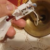 White corole glass pendant light 1940