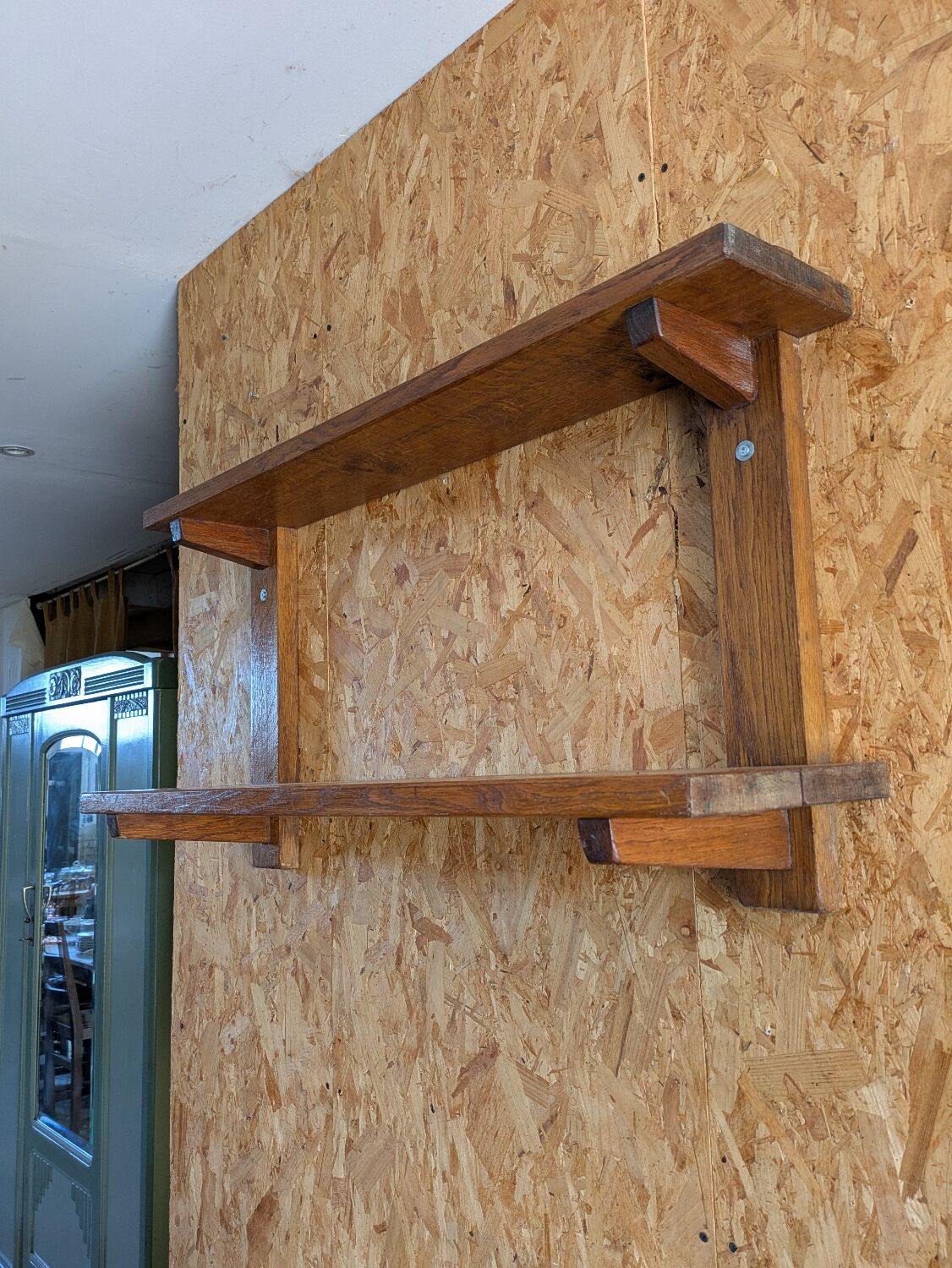 Oak wall shelf