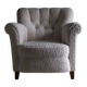 White faux shearling lounge chair | Sweden | 1940s