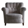White faux shearling lounge chair | Sweden | 1940s