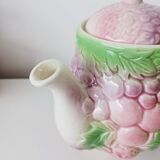 Set of 6 cups + teapot in slip