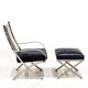 Henri Pouenat chair and "Schneider" ottoman