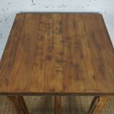 vintage solid oak bistro bar table from the 50s and 60s, restored