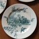 set of 10 antique earthenware plates with blue decoration from Bordeaux