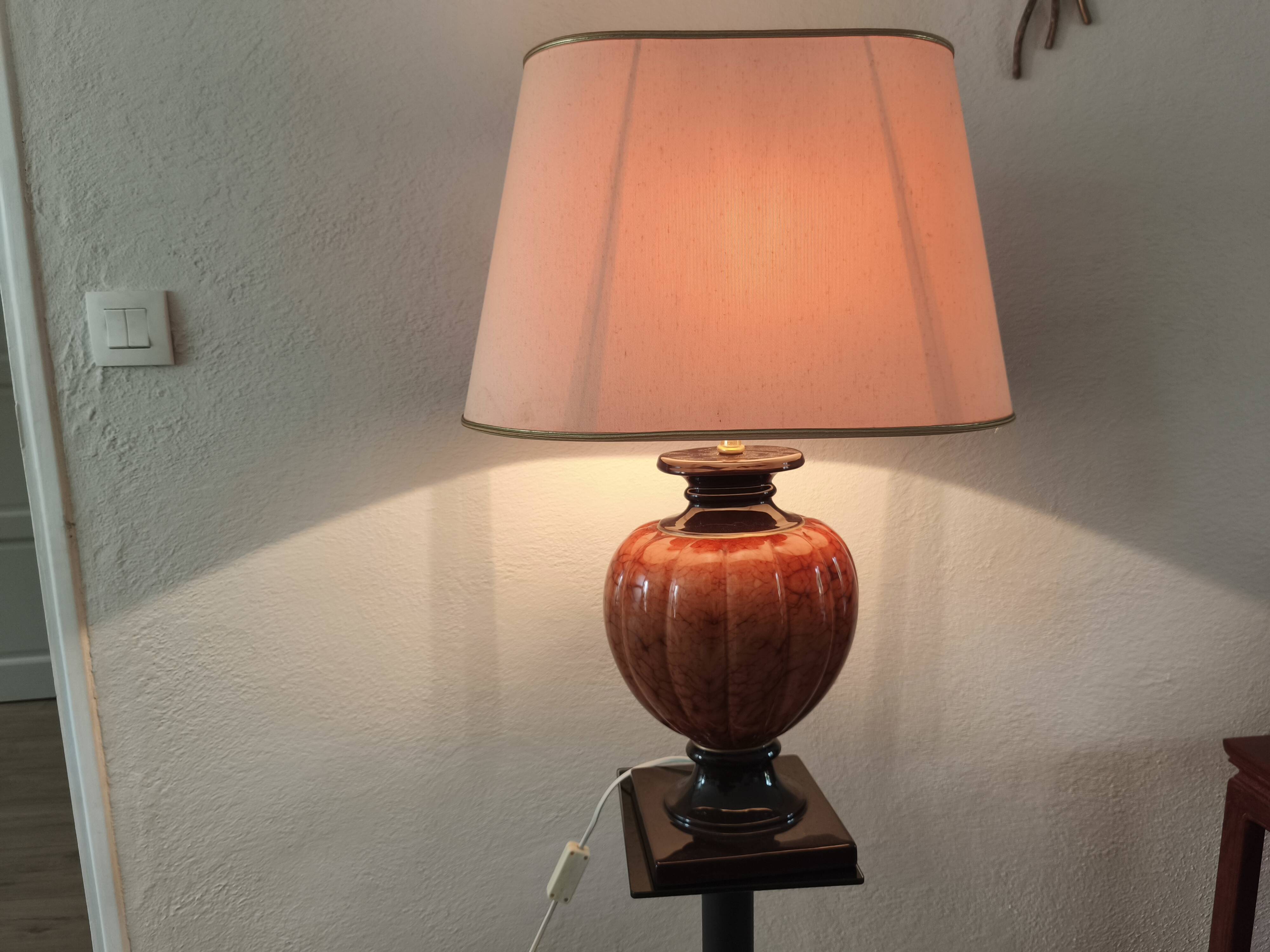 Ceramic lamp with original shade