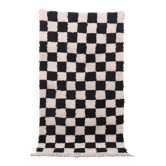 Moroccan Handmade Beni Ourain Rug 95 x 177 cm - Checkered Berber Runner rug