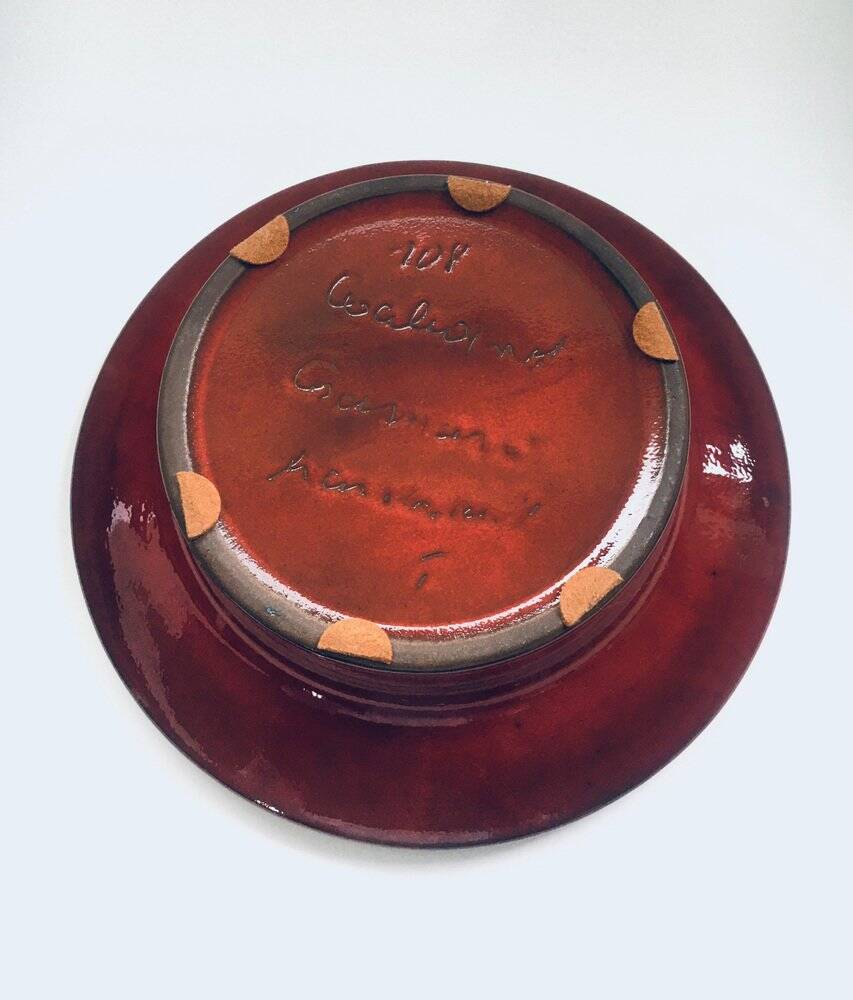 Mid-Century Art Pottery Dish by Hans Welling for Ceramano Ceralux, West Germany, 1960s