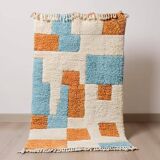 Handmade traditional natural wool rug size 150 x 250 cm