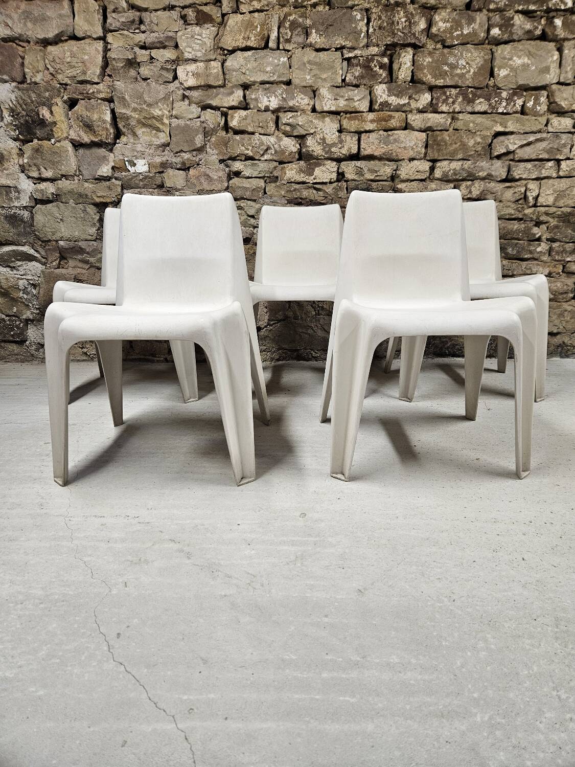 Set of 5 Helmut Bätzner chairs for Bofinger, Germany, 1960s.