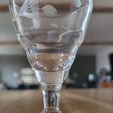 7 vintage footed aperitif glasses