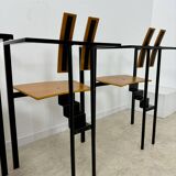 3 old Karl Friedrich Forster raw design chairs model Trix KFF postmodern 70s/80s