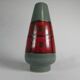 German vase in red and green ceramic, 1960s