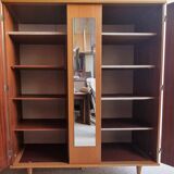 Wooden cabinet, wardrobe, shelves, vintage, 60s