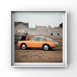 Tirage d'art Porsche 912 orange, 1967
