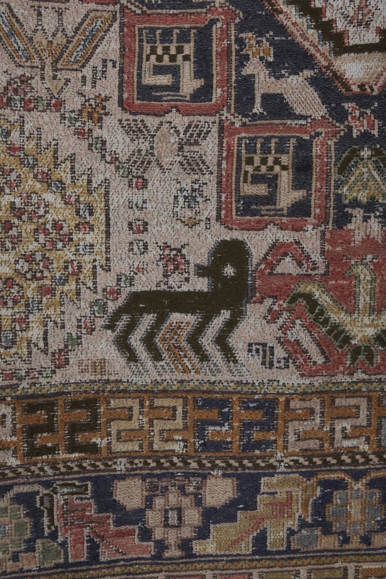 Vintage Turkish kilim handwoven 111x204 cm