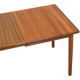Vintage mid century modern KS Denmark rectangular teak extendable dining table 'Marbjerg'